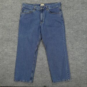 Blue Mountain Jeans Mens 38x30 Blue Regular Fit Straight Leg Denim Medium Wash